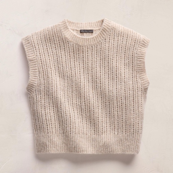 James Perse Cashmere Silk Open Knit Shell - Picture 9 of 9